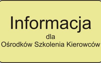 Informacja dla OSK